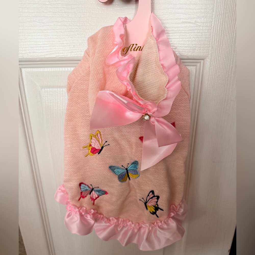 Wooflink PINK butterfly SIZE 4